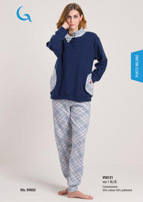 WOMEN'S PYJAMAS M/L V50121 Tellini S.r.l. Wholesale Clothing